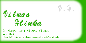 vilmos hlinka business card